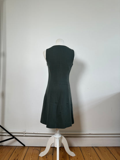 Vintage Emporio Armani Sleeveless Dress Dark Green XS