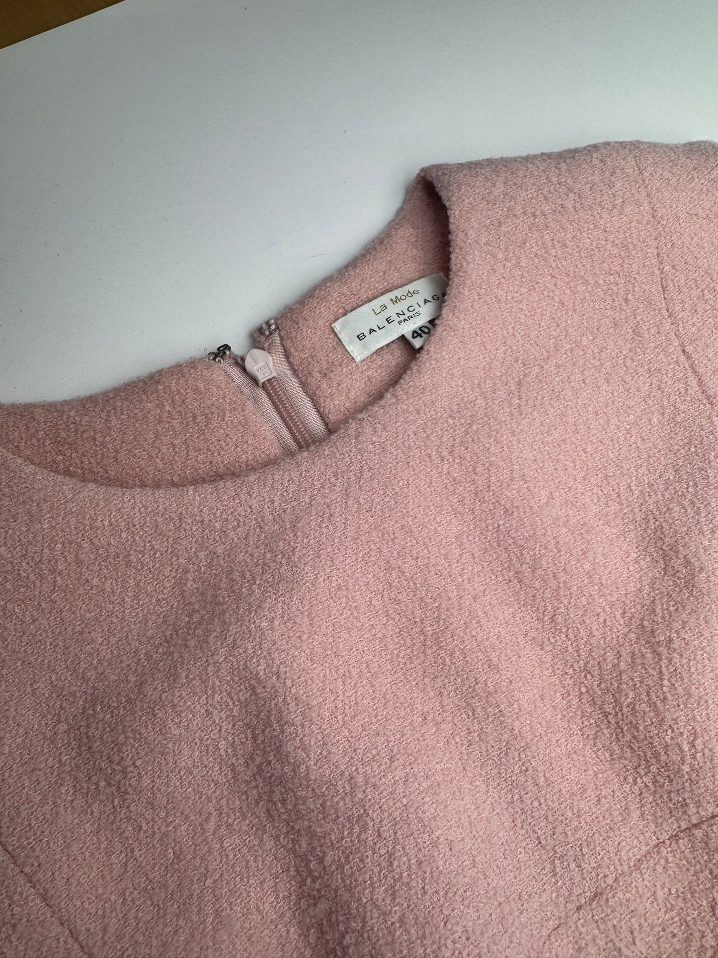 Vintage Balenciaga Wool Dress M pink