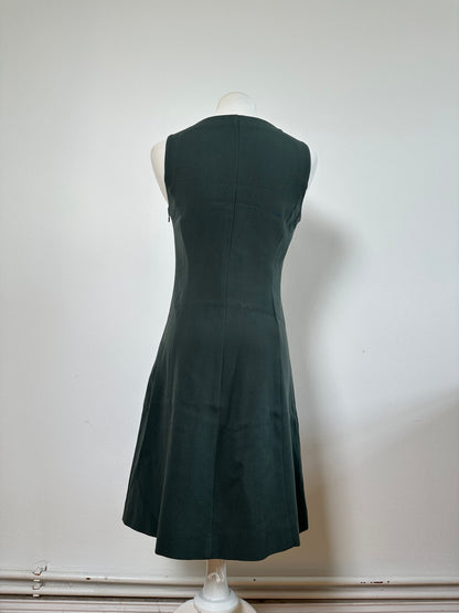 Vintage Emporio Armani Sleeveless Dress Dark Green XS