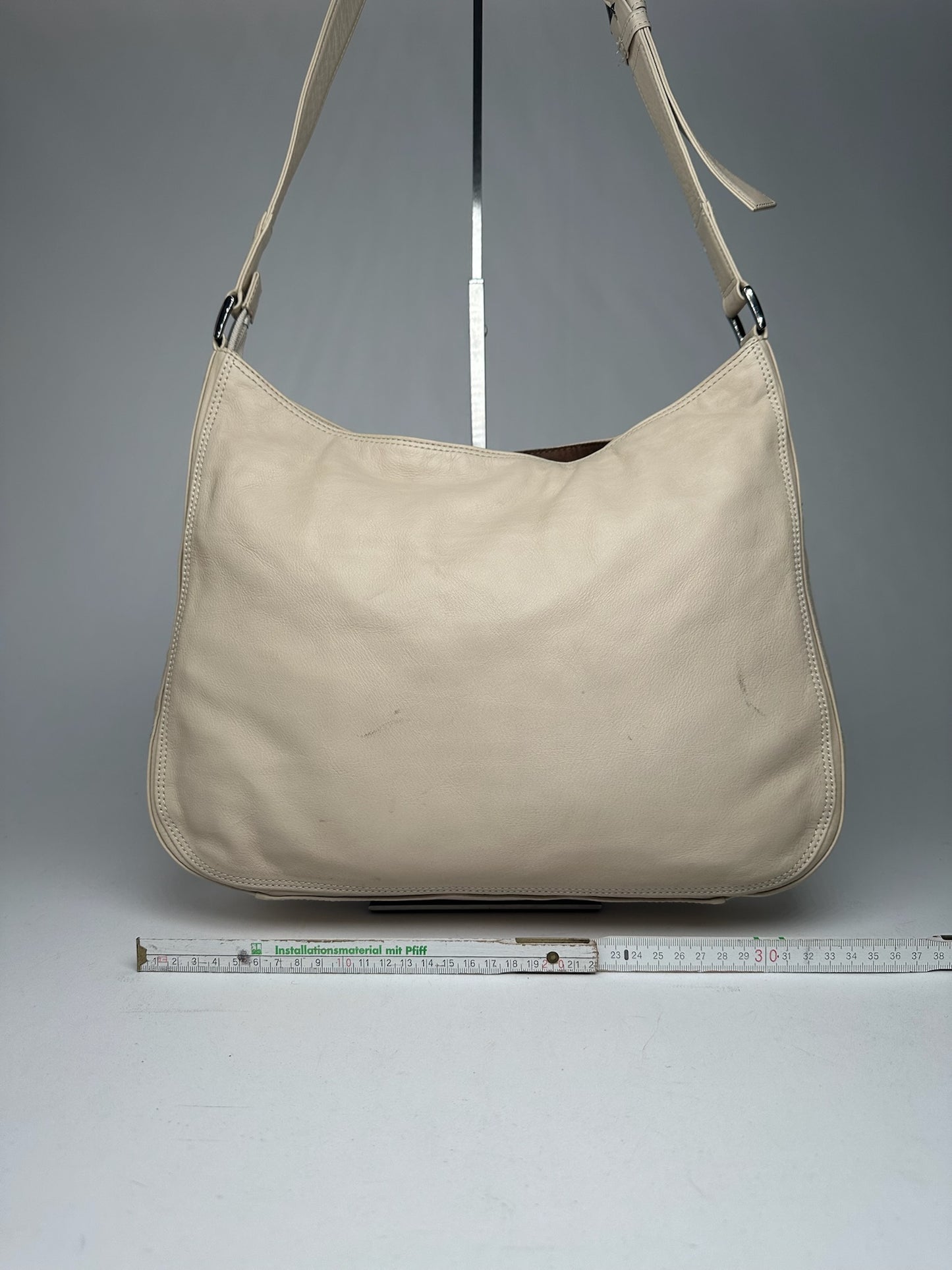 Vintage Issey Miyake Leather Bag white