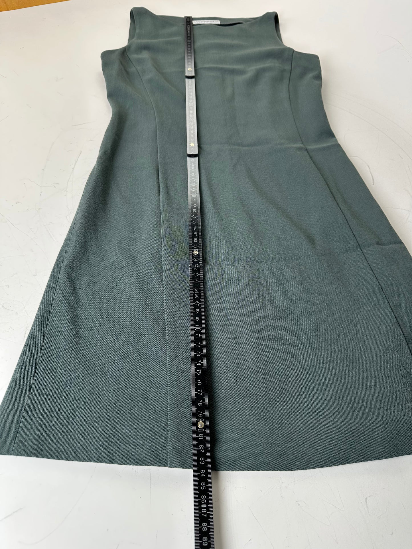 Vintage Emporio Armani Sleeveless Dress Dark Green XS