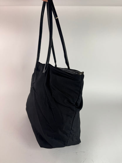 Sac vintage en cuir et coton Gucci noir