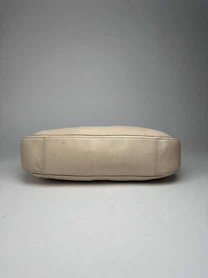 Vintage Issey Miyake Leather Bag white