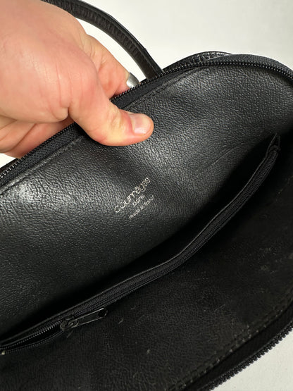 Vintage Courreges Leather Handbag Navy