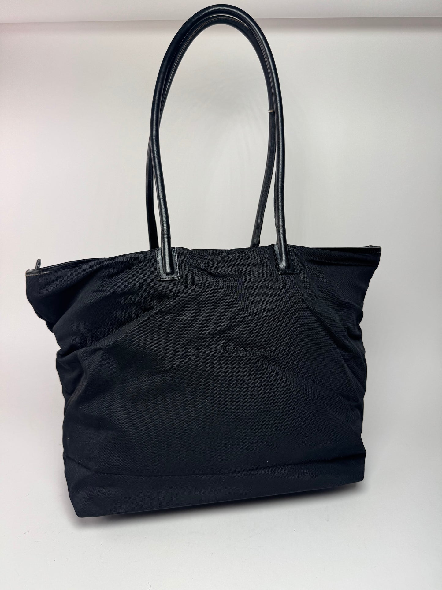 Sac vintage en cuir et coton Gucci noir