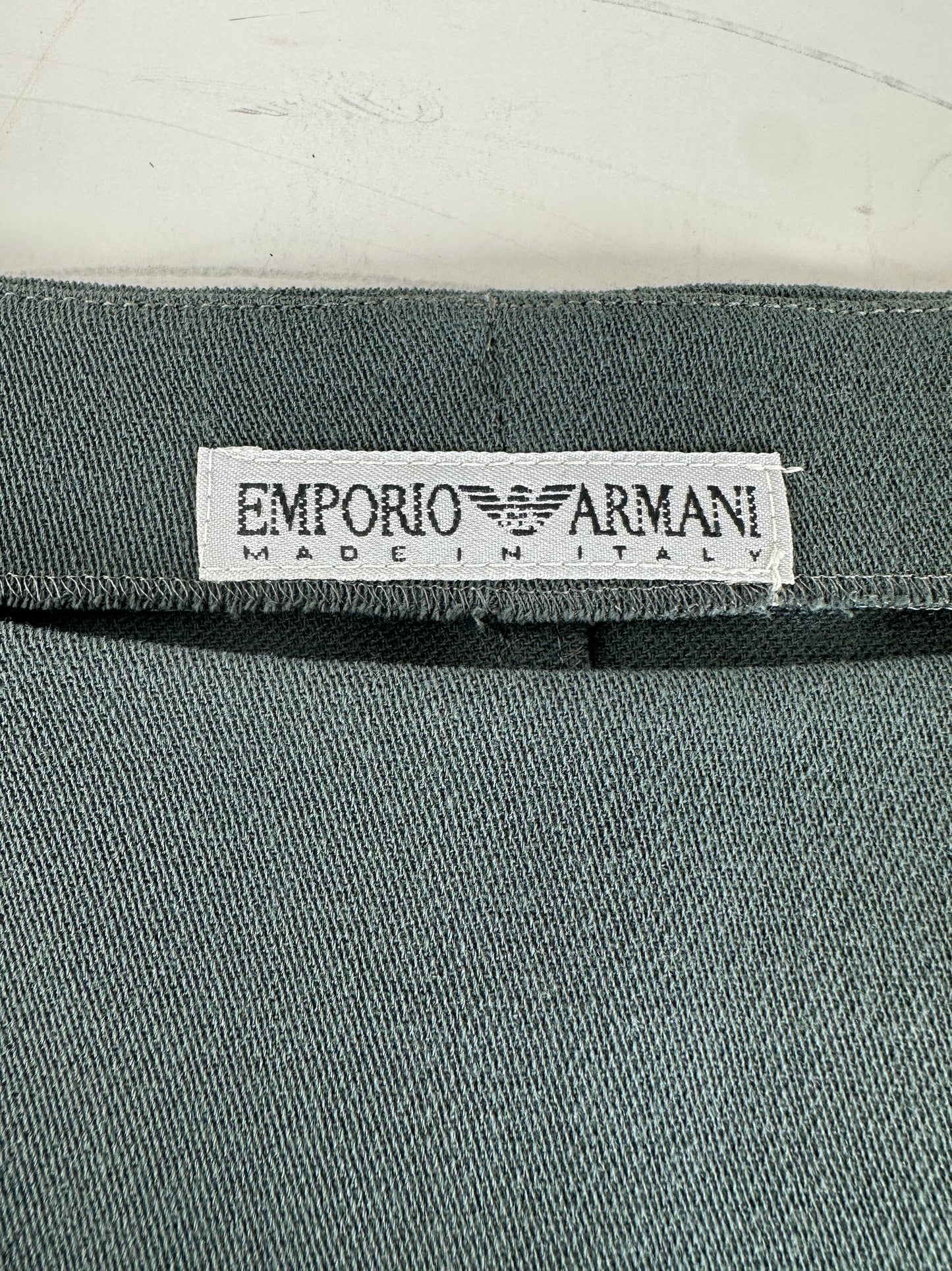 Vintage Emporio Armani Sleeveless Dress Dark Green XS
