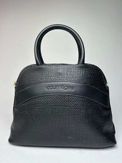 Vintage Courreges Leather Handbag Navy