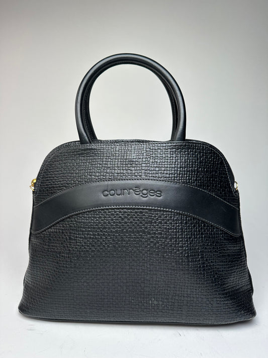 Vintage Courreges Leather Handbag Navy