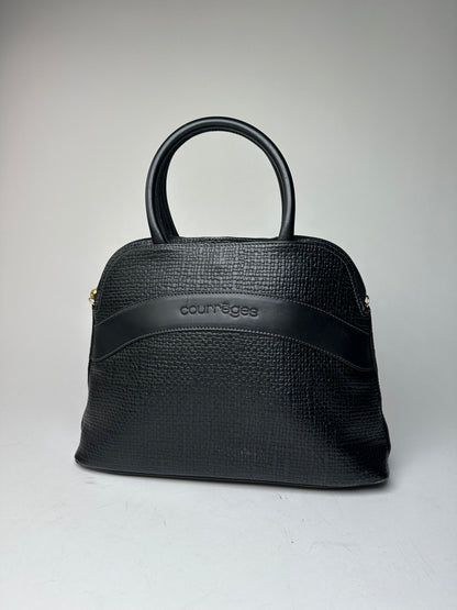 Vintage Courreges Leather Handbag Navy