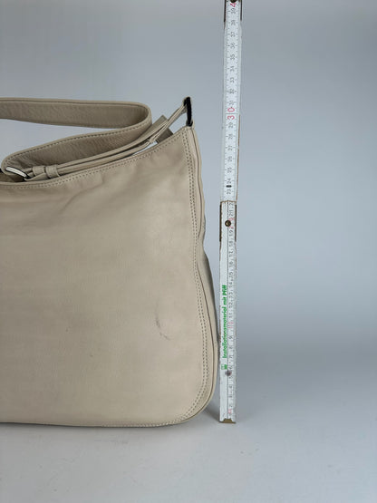 Vintage Issey Miyake Leather Bag white