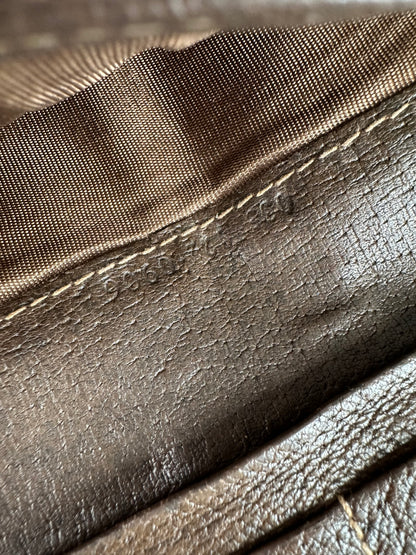 Vintage Gucci Web Stripe Leather Long Wallet Brown