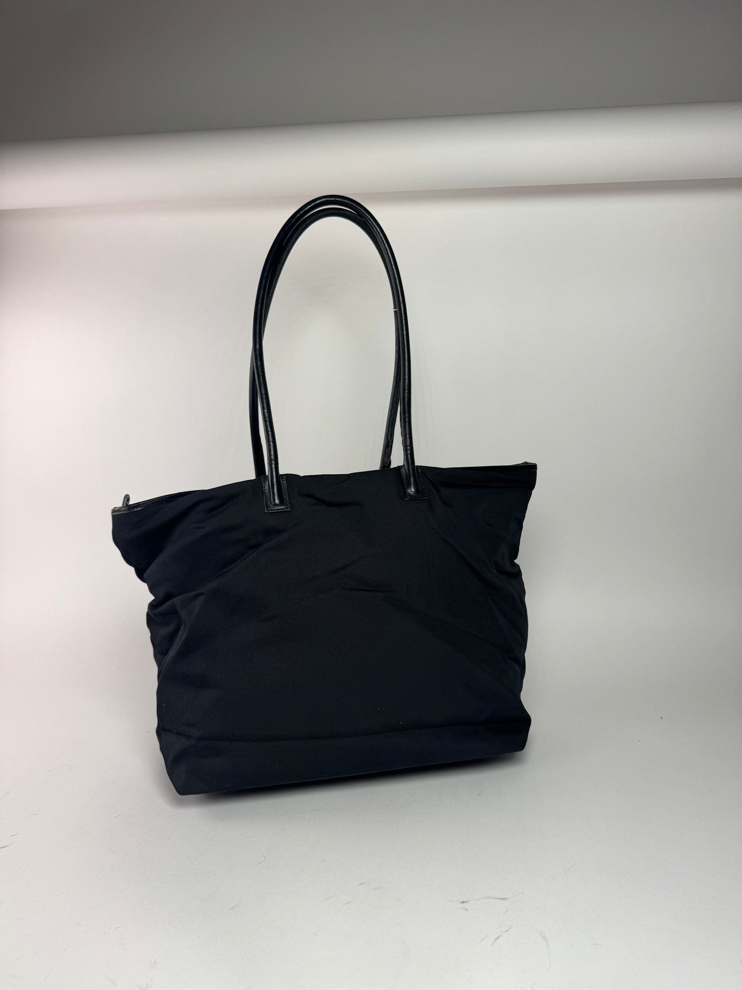 Sac vintage en cuir et coton Gucci noir