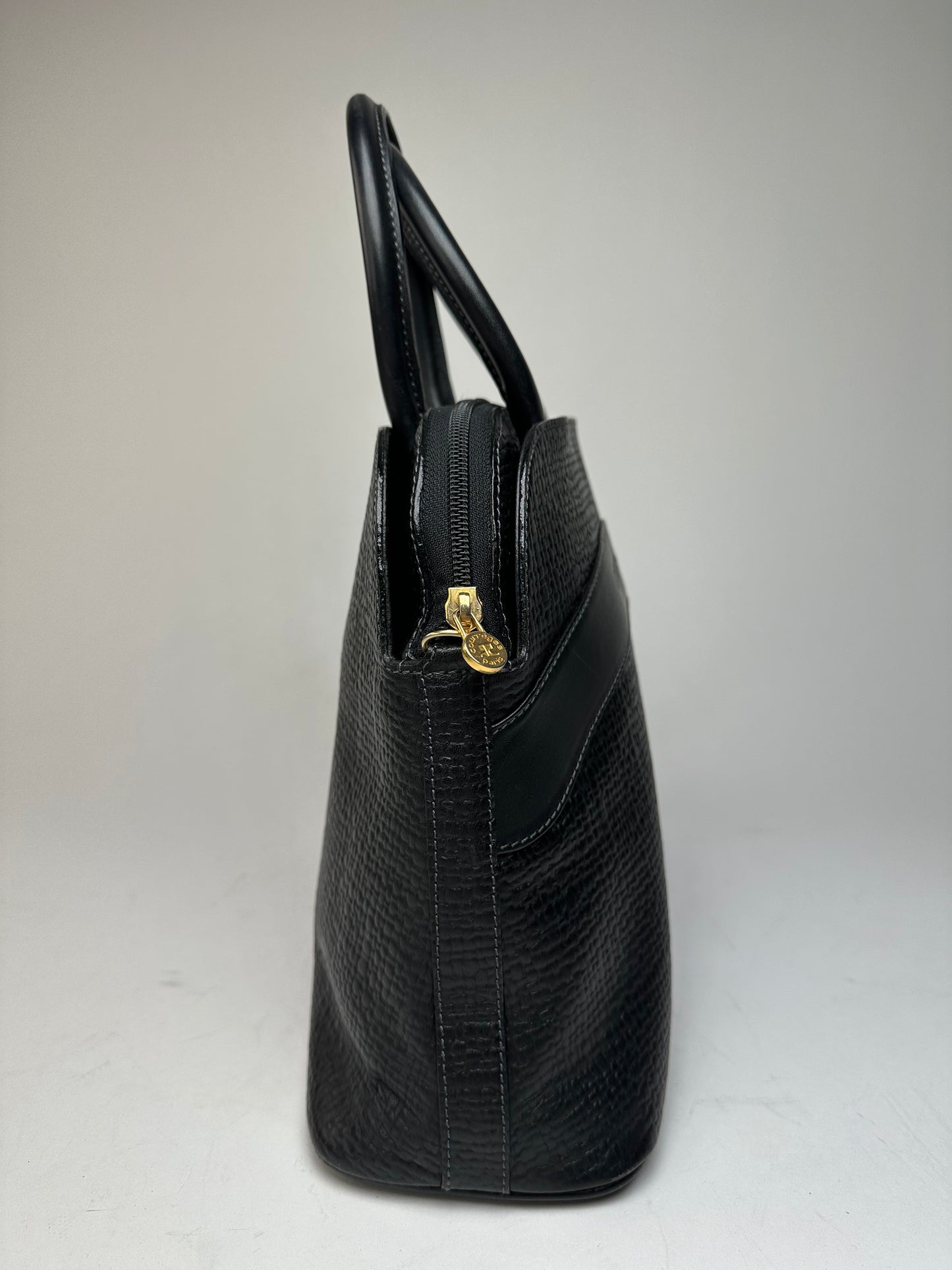 Vintage Courreges Leather Handbag Navy
