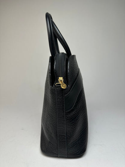 Vintage Courreges Leather Handbag Navy