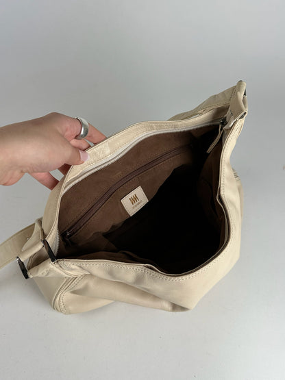 Vintage Issey Miyake Leather Bag white