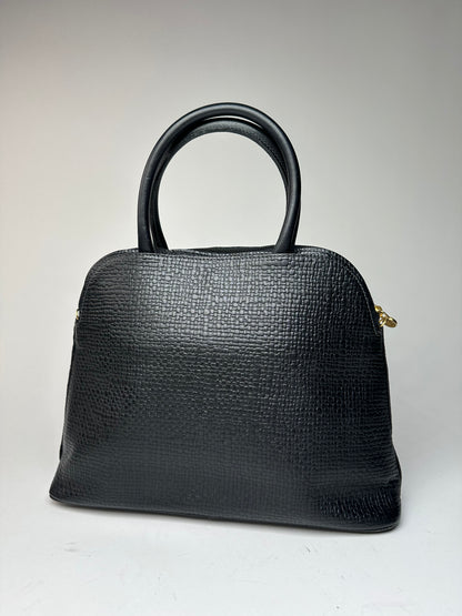 Vintage Courreges Leather Handbag Navy