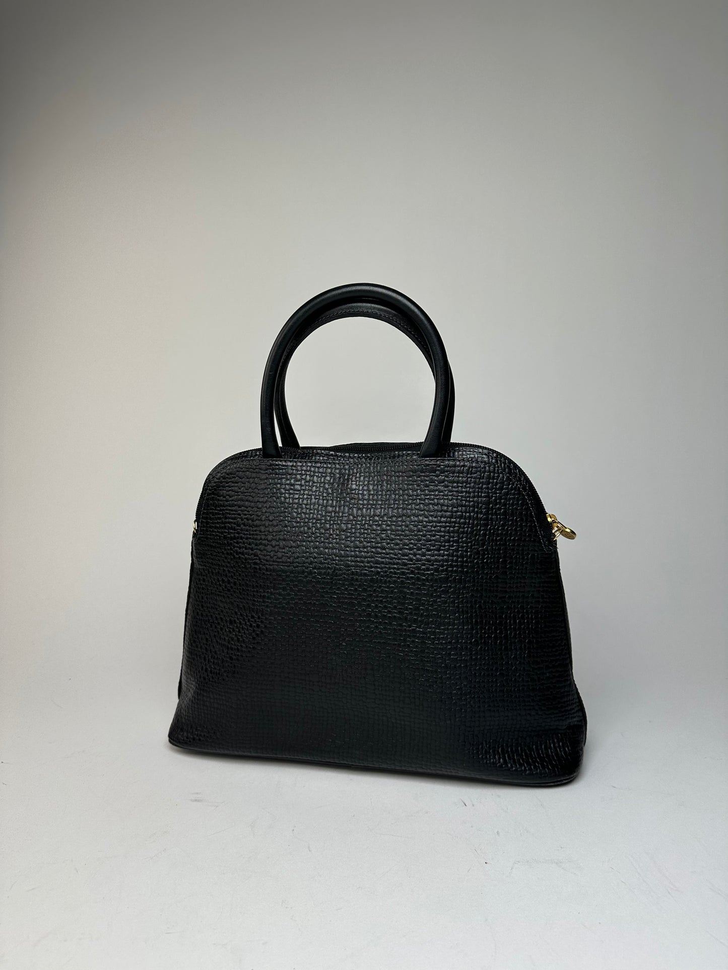 Vintage Courreges Leather Handbag Navy