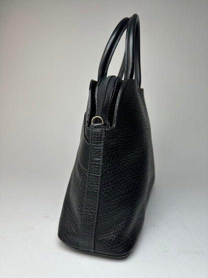 Vintage Courreges Leather Handbag Navy