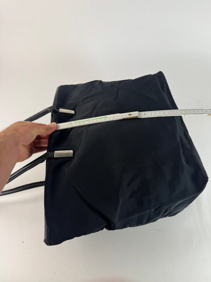 Sac vintage en cuir et coton Gucci noir