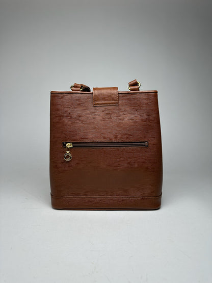 Vintage Courreges Leather bucket bag brown