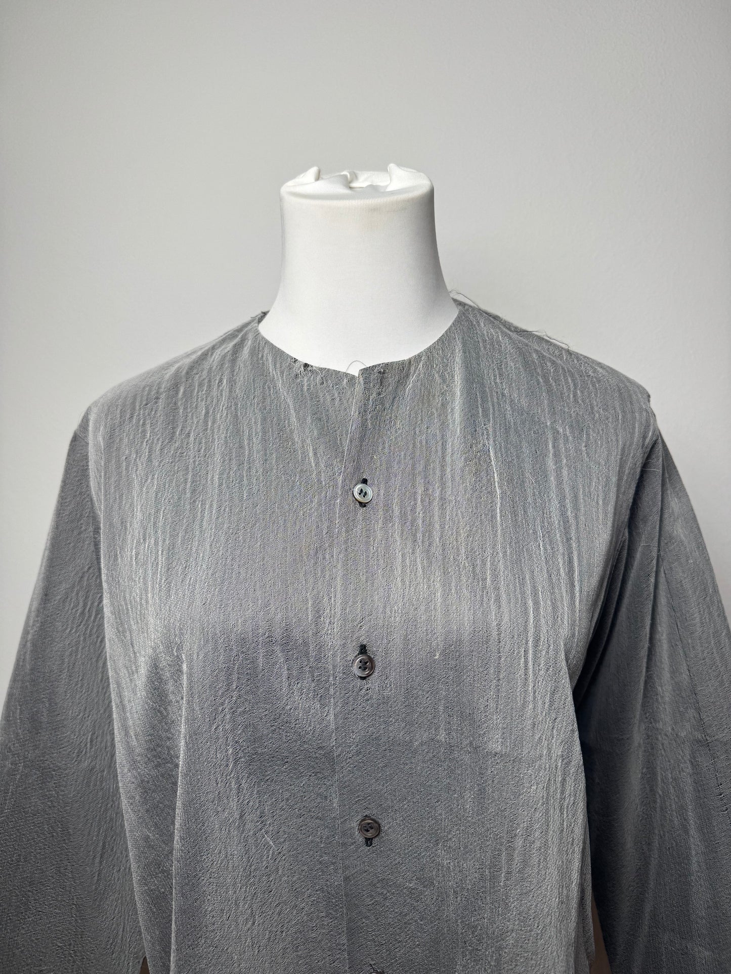 Vintage Comme Des Garçons Tricots Shirt Silver 40/L