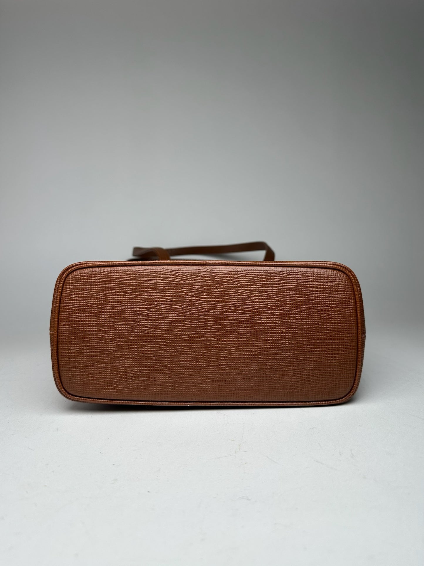 Vintage Courreges Leather bucket bag brown