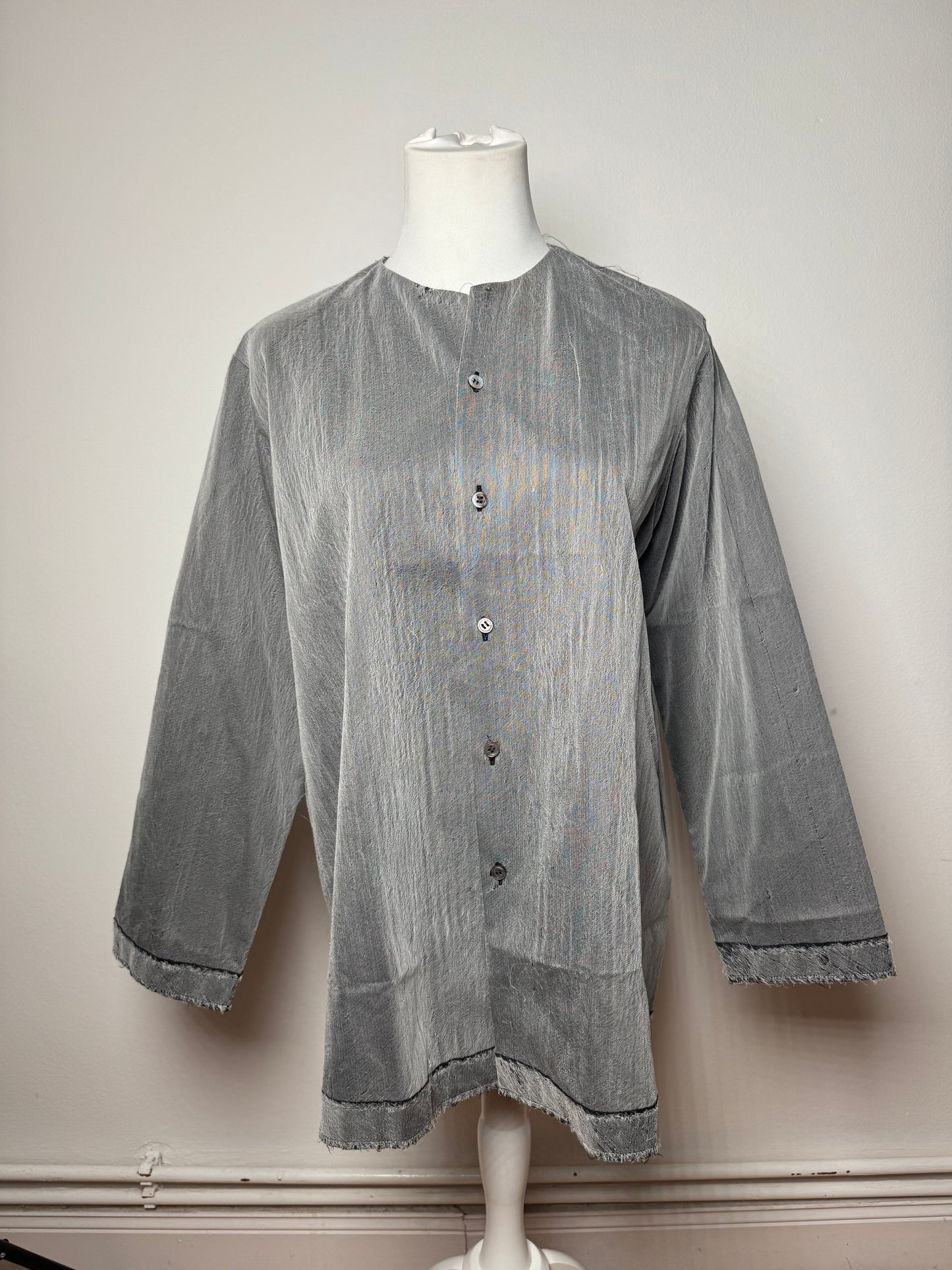 Vintage Comme Des Garçons Tricots Shirt Silver 40/L
