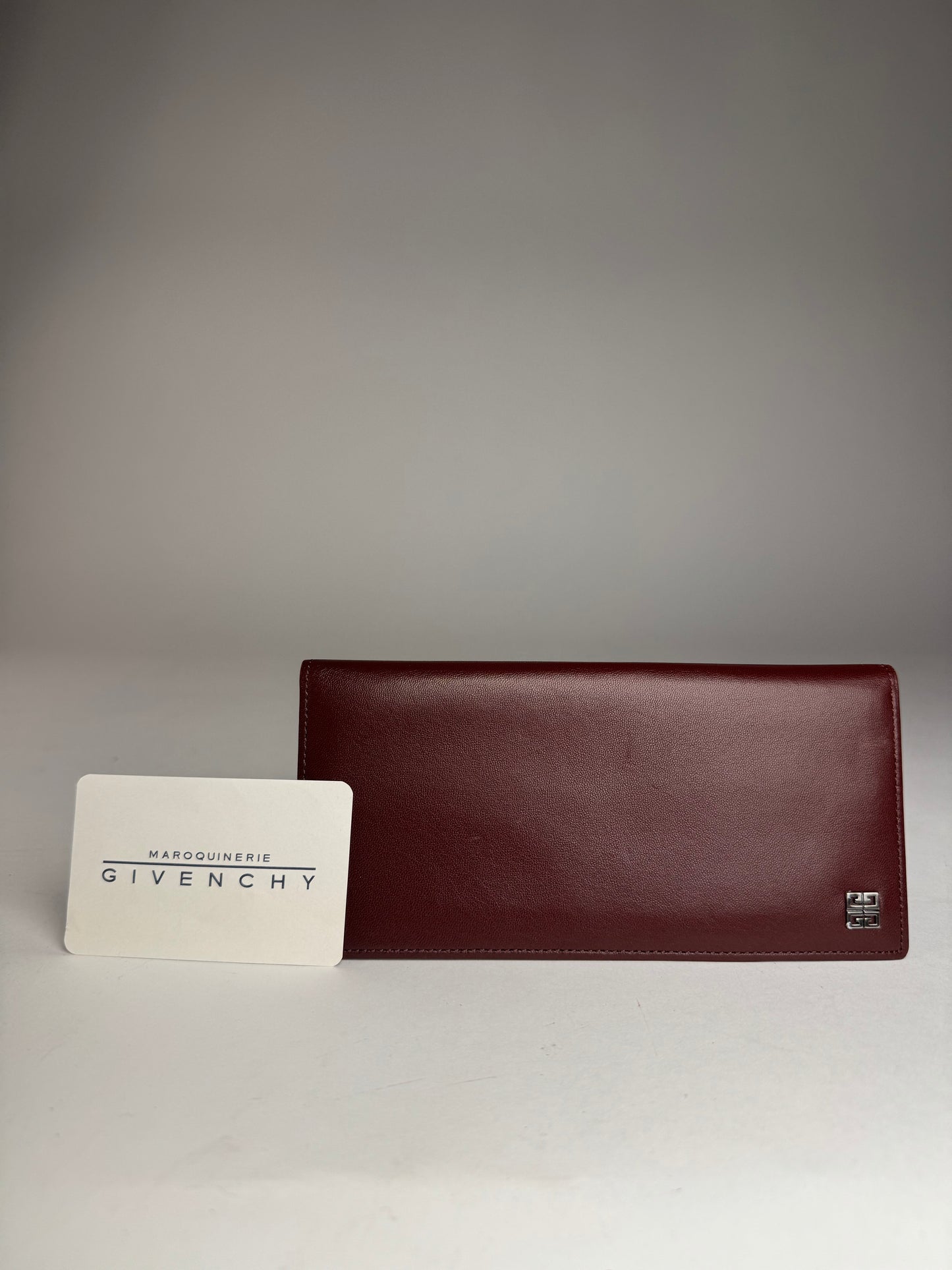 Vintage Givenchy Leather Card Holder ID Holder Brown