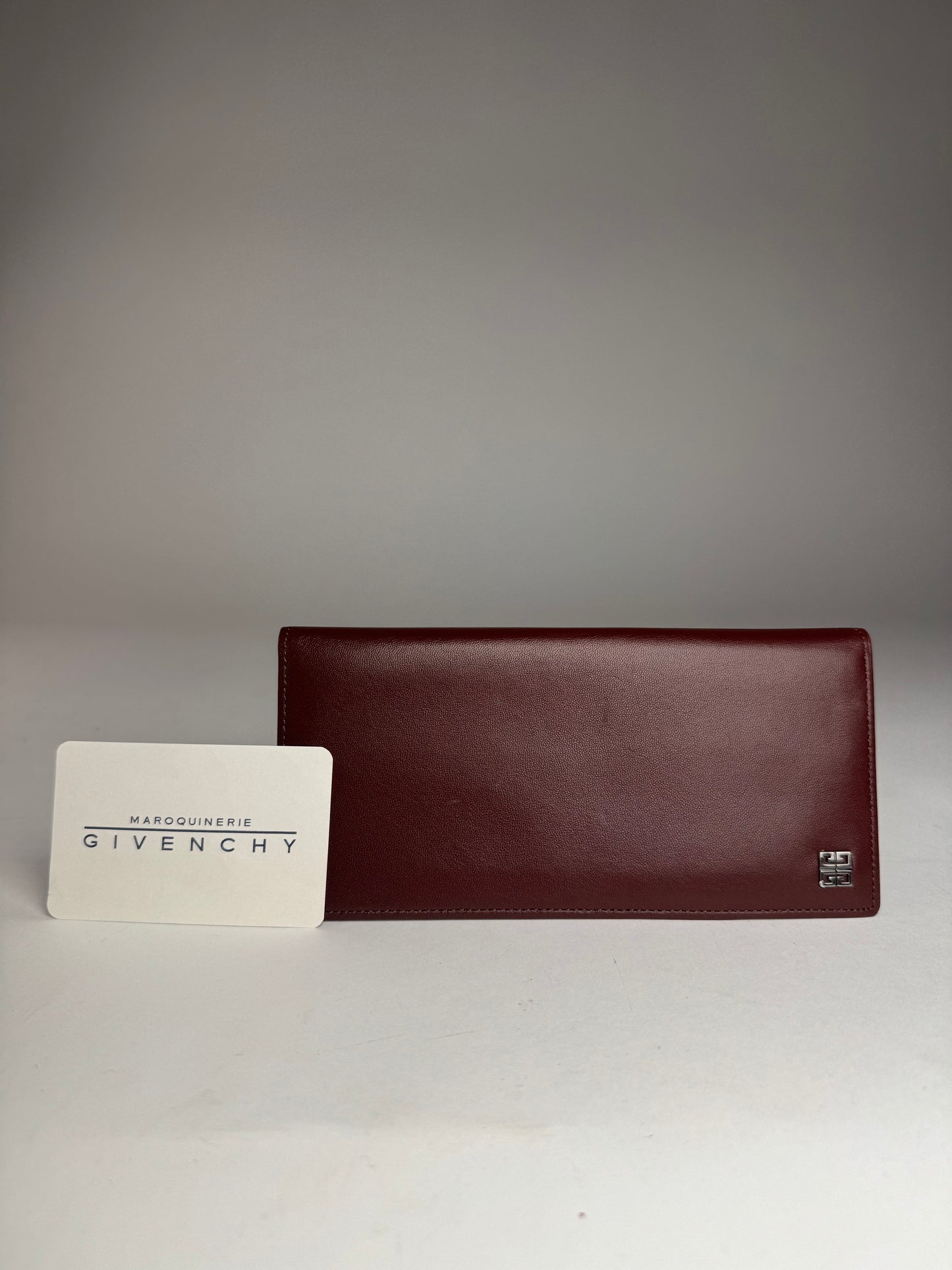 Vintage Givenchy Leather Card Holder ID Holder Brown
