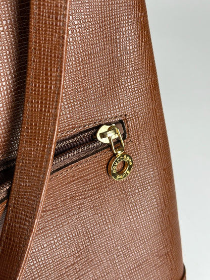 Vintage Courreges Leather bucket bag brown