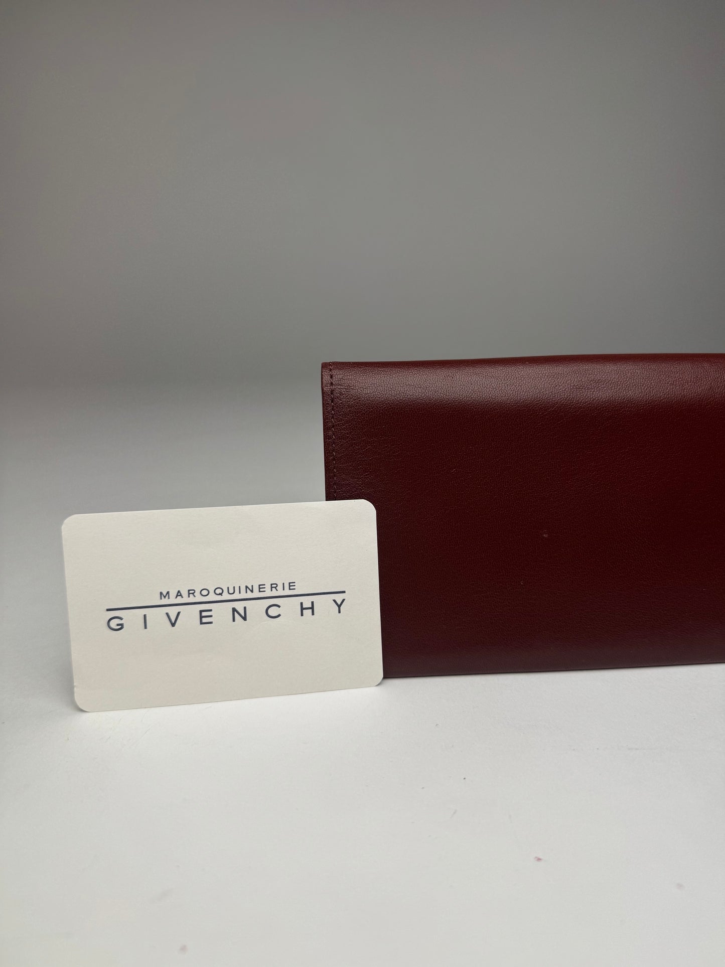 Vintage Givenchy Leather Card Holder ID Holder Brown
