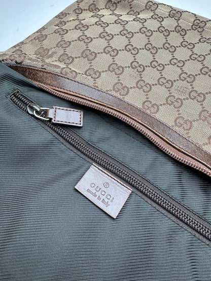 Vintage Gucci Monogram Multiway Bag Beige Brown