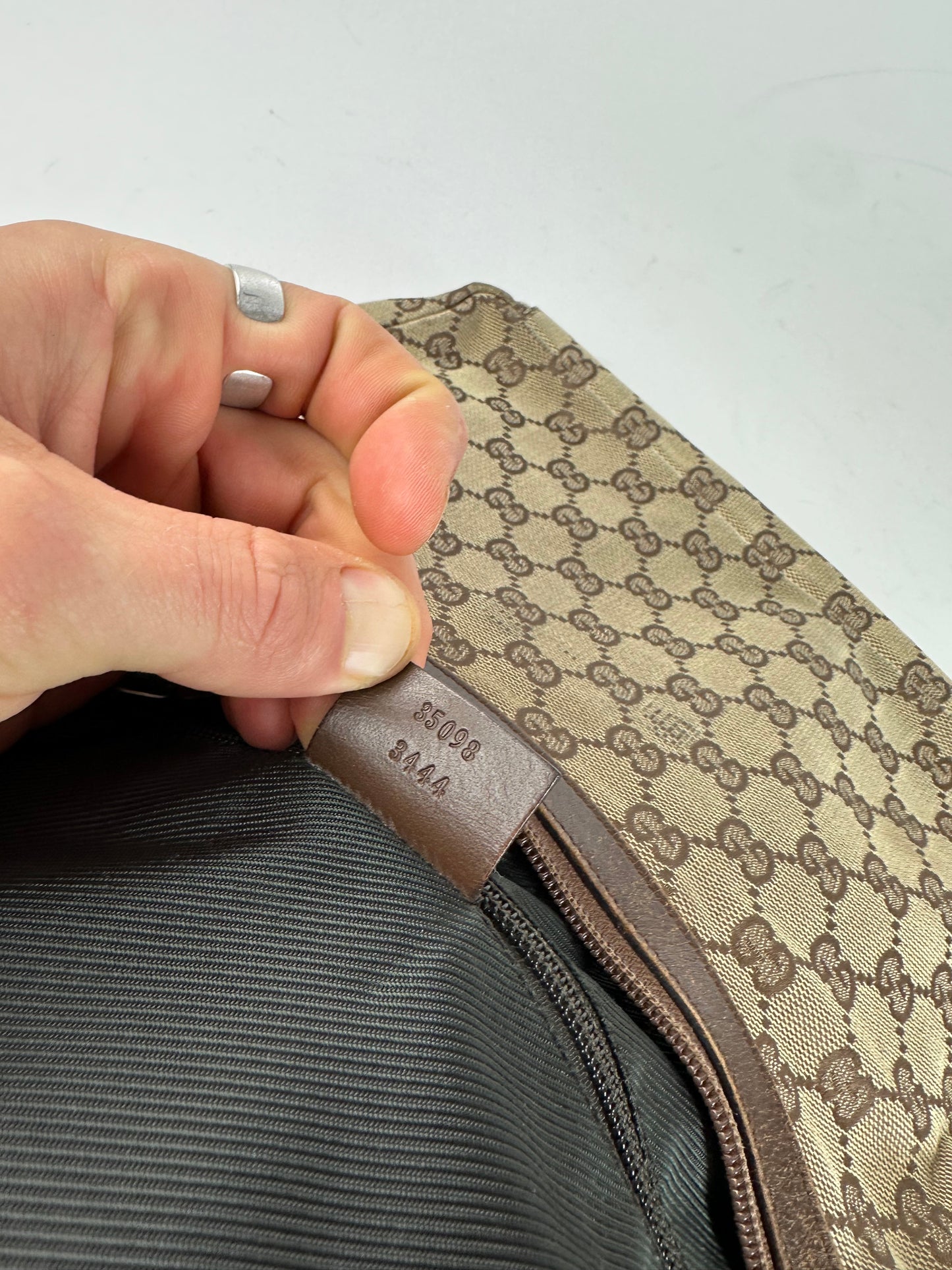 Vintage Gucci Monogram Multiway Bag Beige Brown