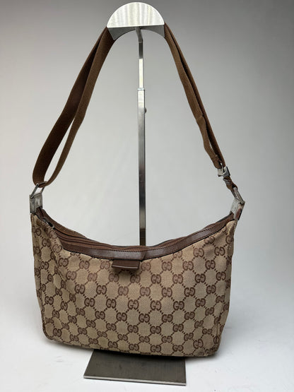Vintage Gucci Monogram Multiway Bag Beige Brown