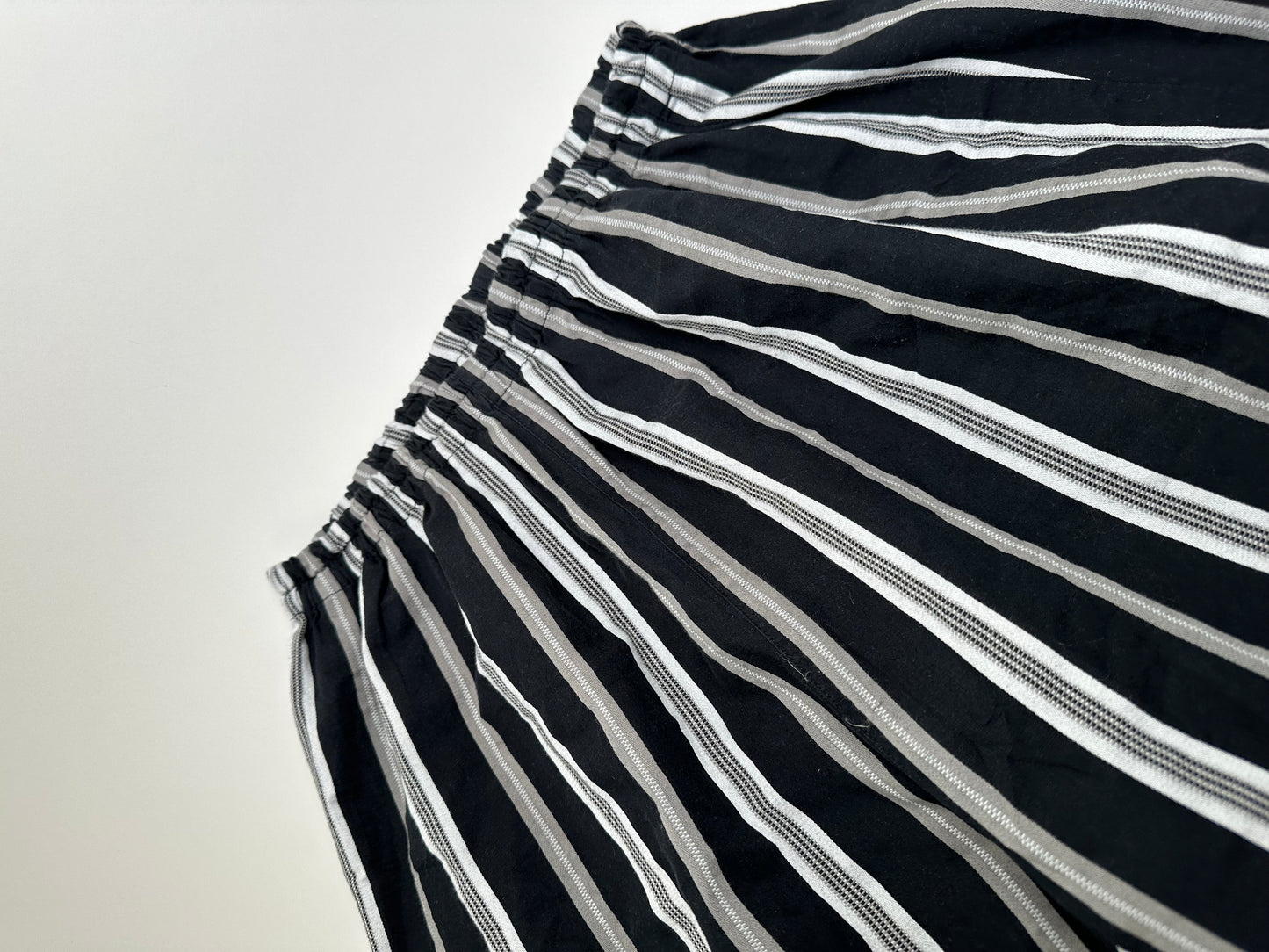 Vintage Yves Saint Laurent Striped Cotton Pajama Set Black White