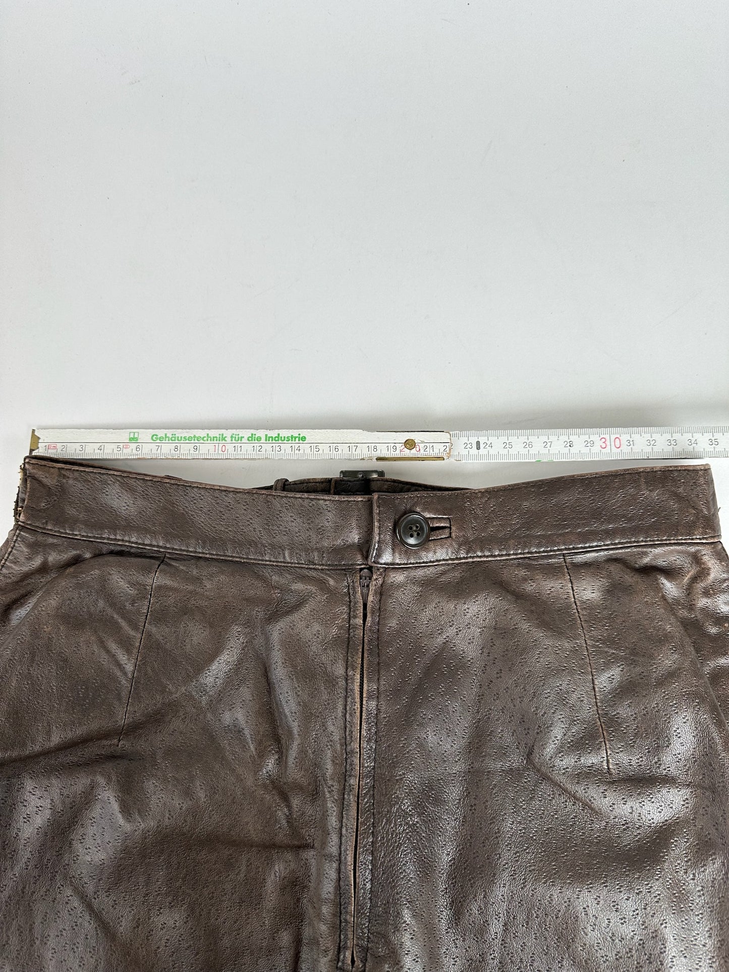 Vintage Gucci Leather Skirt Brown