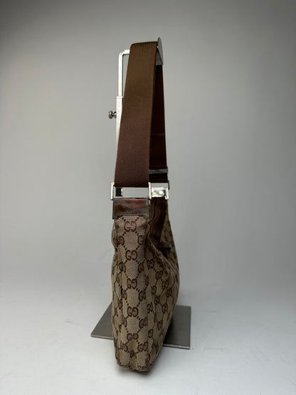 Vintage Gucci Monogram Multiway Bag Beige Brown