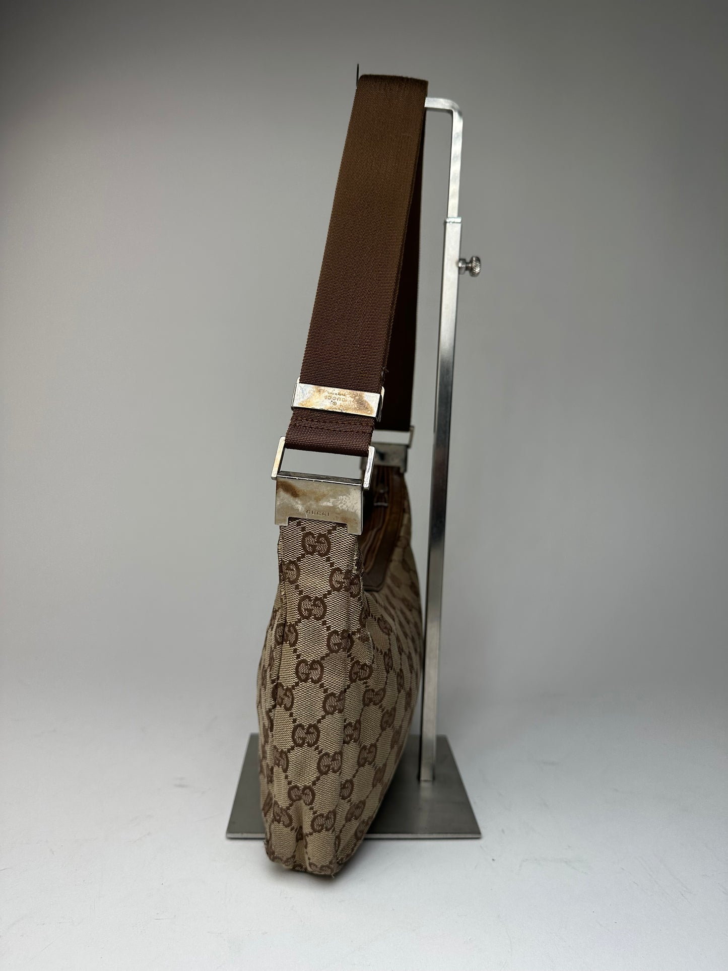 Vintage Gucci Monogram Multiway Bag Beige Brown