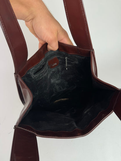 Sac Gucci vintage en cuir verni violet