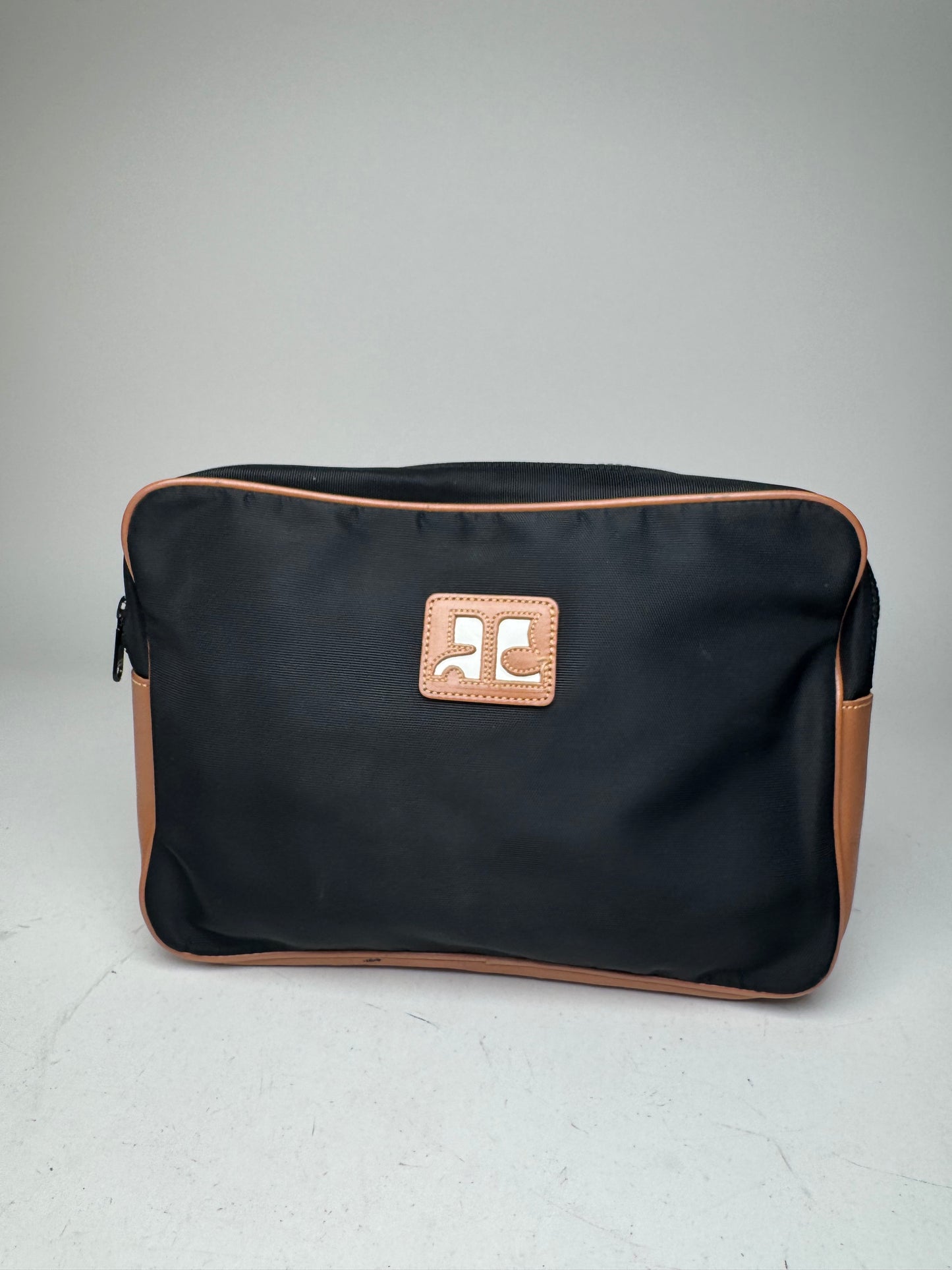Vintage Courreges Clutch Black Brown