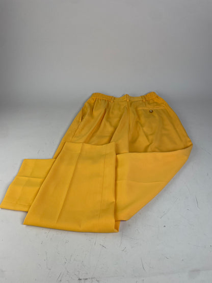 Vintage Balenciaga Polyester Trousers Yellow S