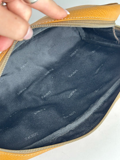 Vintage Loewe Madrid leather cosmetic bag mango