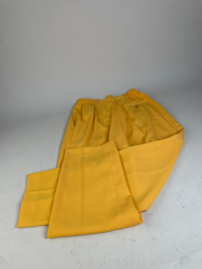 Vintage Balenciaga Polyester Trousers Yellow S