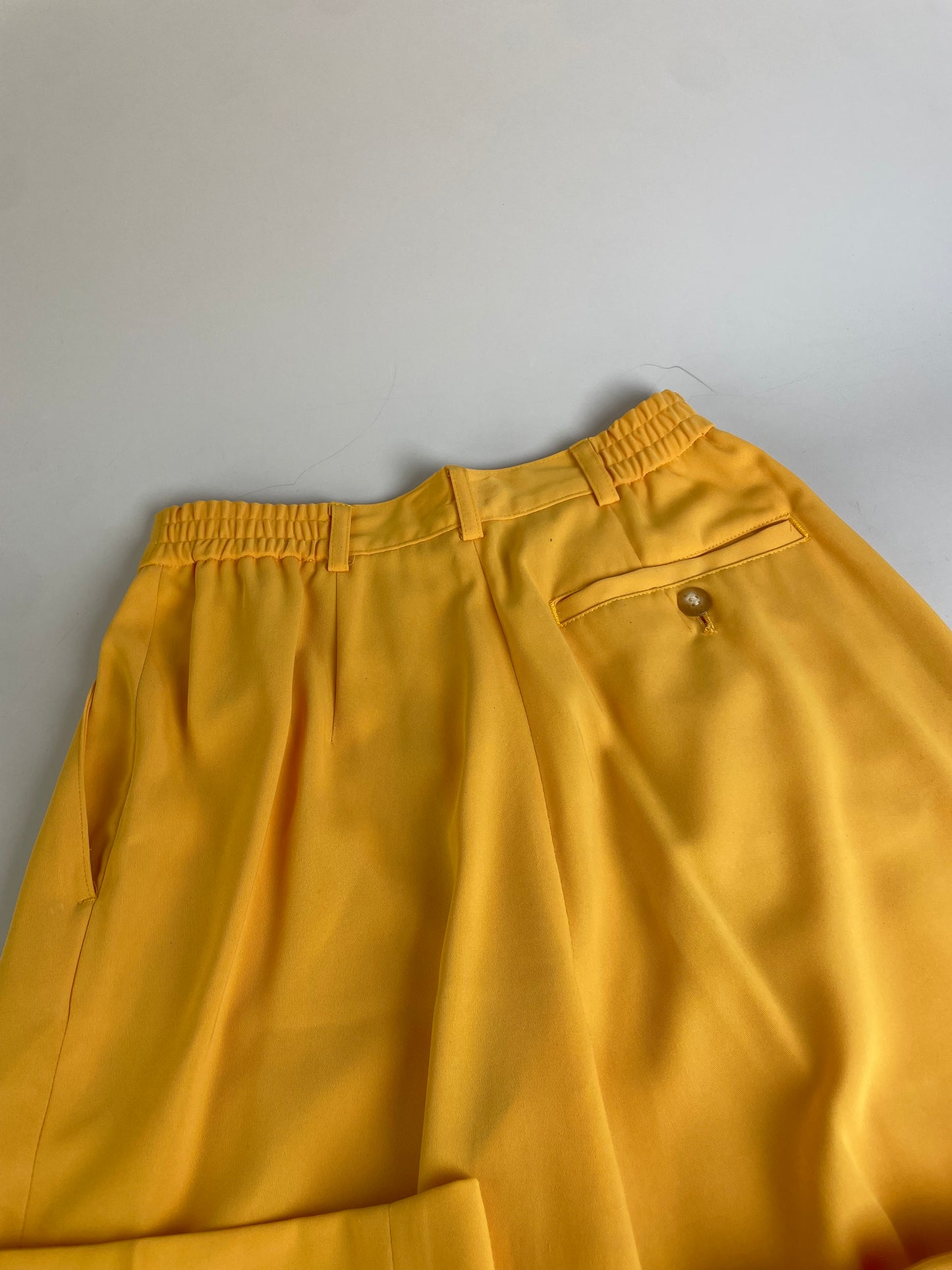 Vintage Balenciaga Polyester Trousers Yellow S