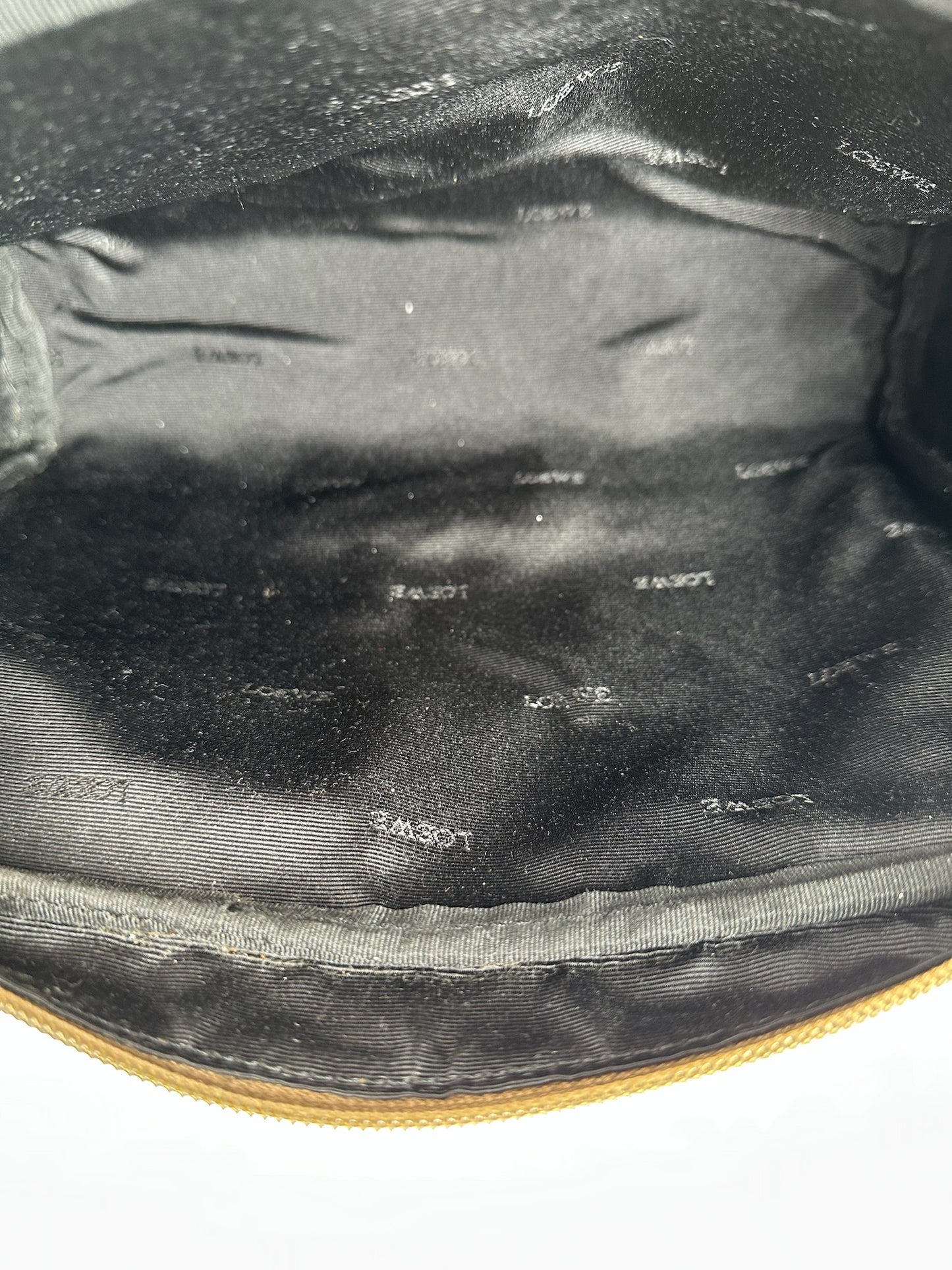 Vintage Loewe Madrid leather cosmetic bag mango