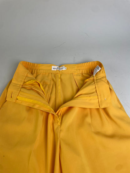 Vintage Balenciaga Polyester Trousers Yellow S