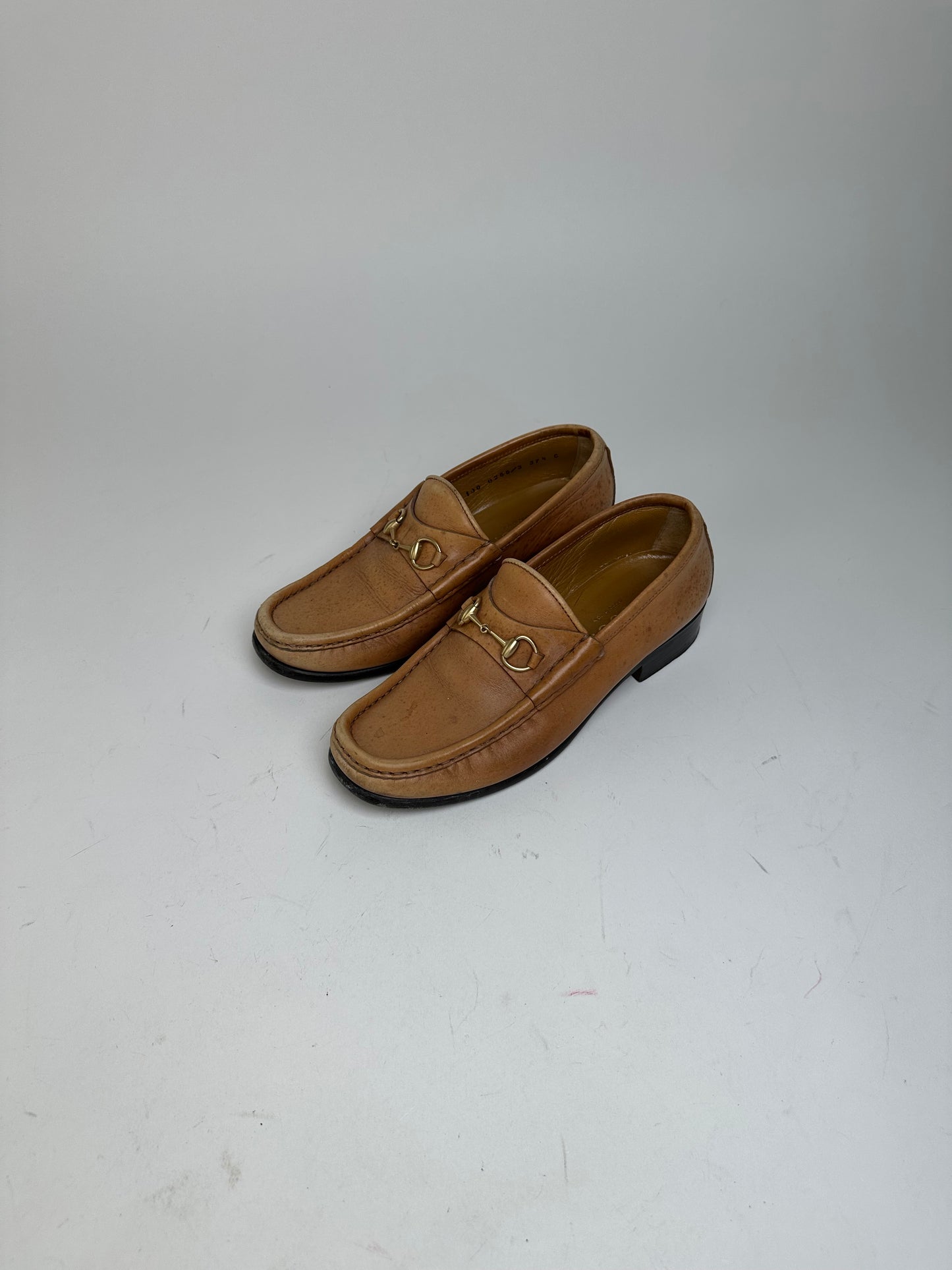 Vintage Gucci Horsebit Leather Loafers Tan EU37,5