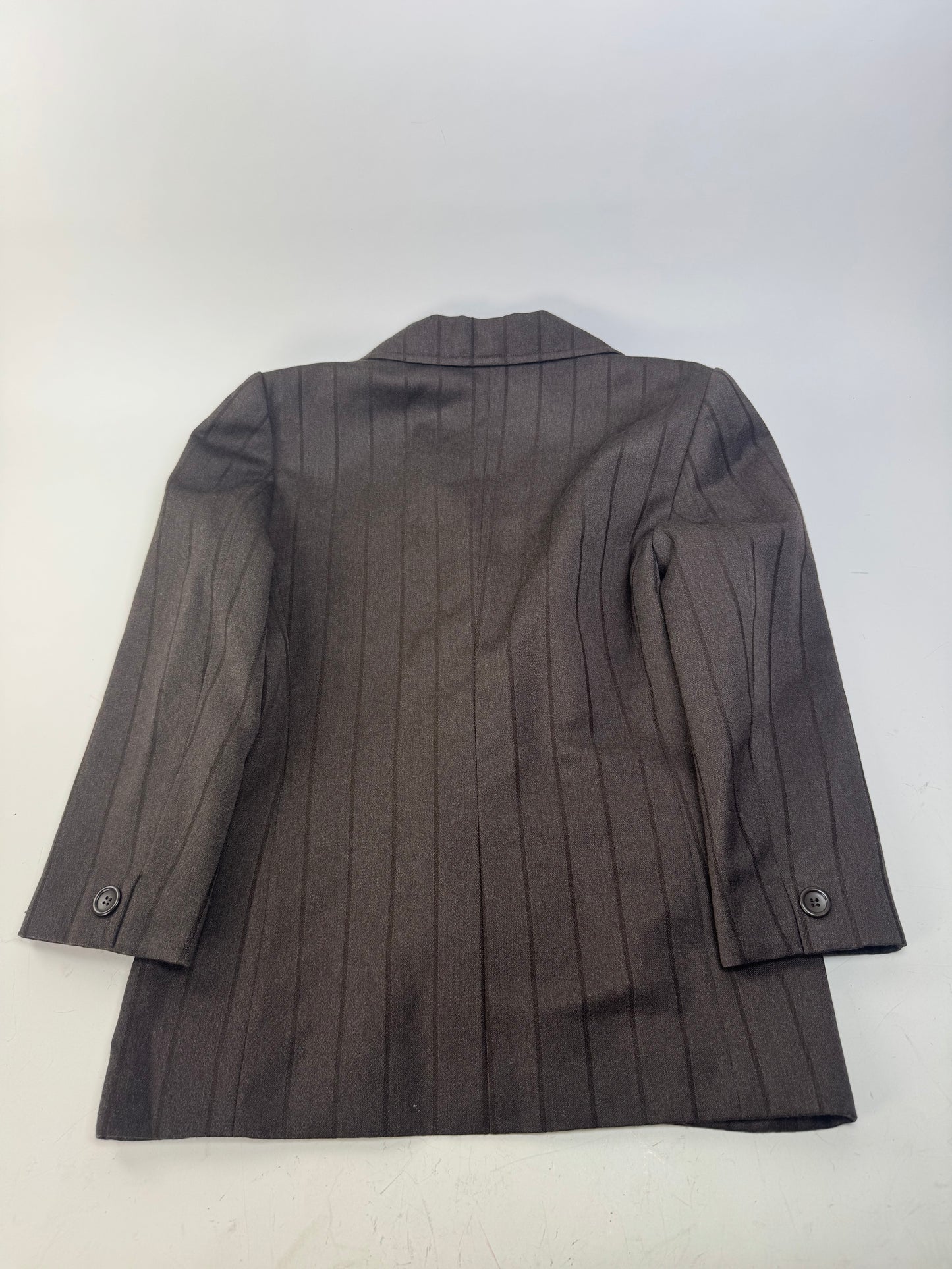 Vintage Dior Wool Blend Pinstripe Blazer Brown L