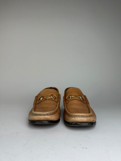 Vintage Gucci Horsebit Leather Loafers Tan EU37,5