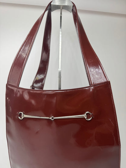 Sac Gucci vintage en cuir verni violet